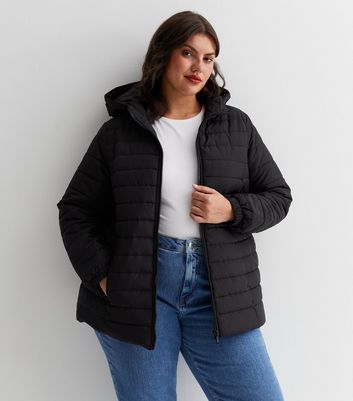 Black puffer coat new look sale