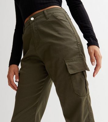 Urban Bliss Olive Cuffed Cargo Joggers New Look