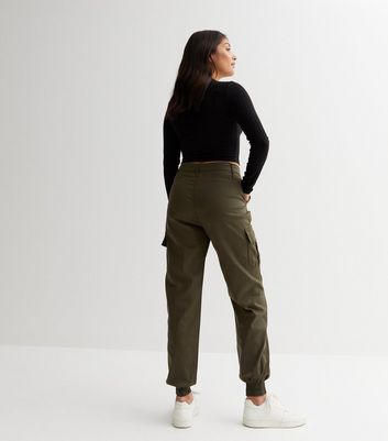 Women's olive green cargo sales jogger pants