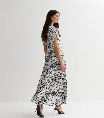 Foil spot on sale pleated midi dress