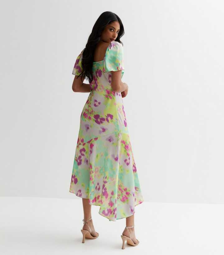 slim fit dress slacks Umgee Garden Bloom Floral Ruffle Trim Tiered Midi Dress –  www.shoppesonmainconover.com main image 0
