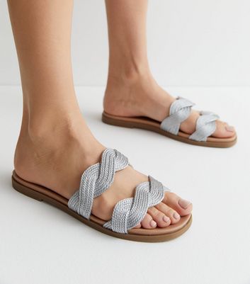 Grey discount womens sliders