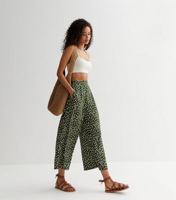Tall Khaki Paperbag Trousers  New Look