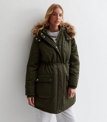 Lined hooded parka jacket online