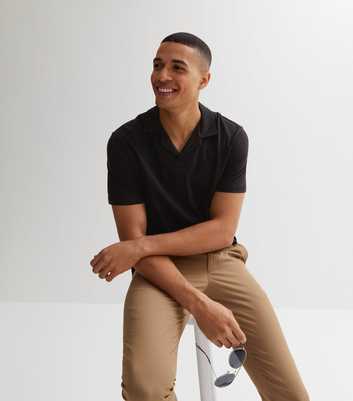 Only & Sons Black Jersey Short Sleeve Polo Top