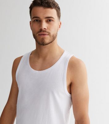 Only & Sons White Cotton Vest New Look