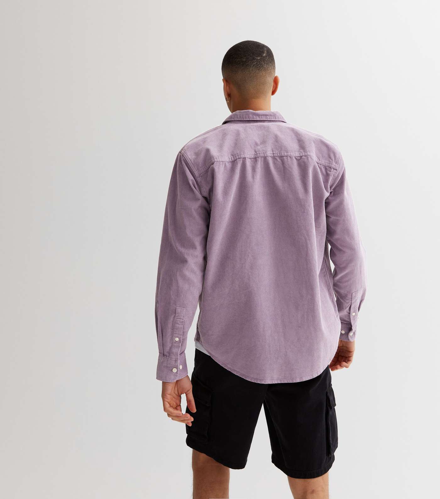 Only & Sons Lilac Corduroy Pocket Front Shirt Image 4