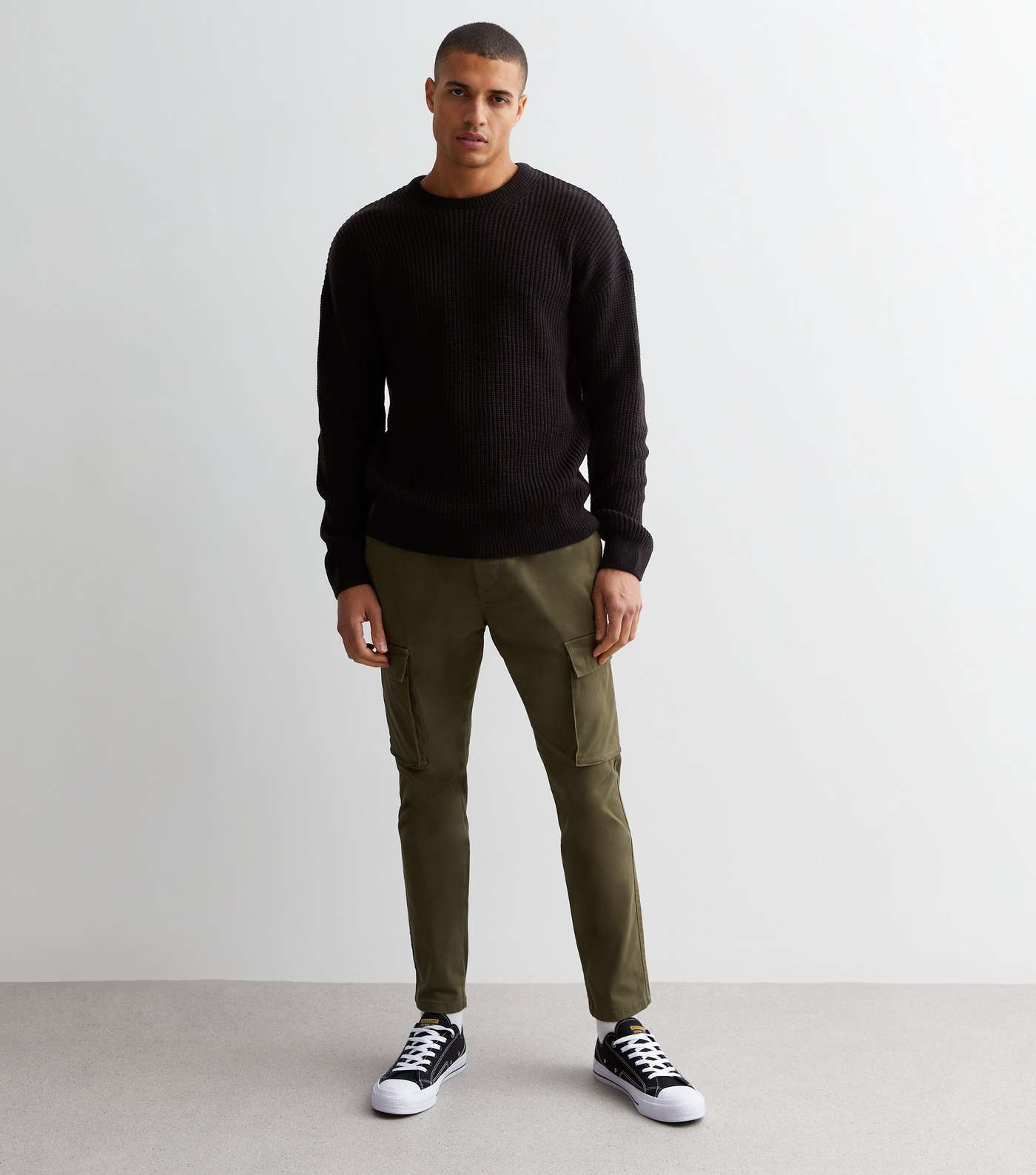 Only & Sons Olive Slim Fit Cargo Trousers Image 2