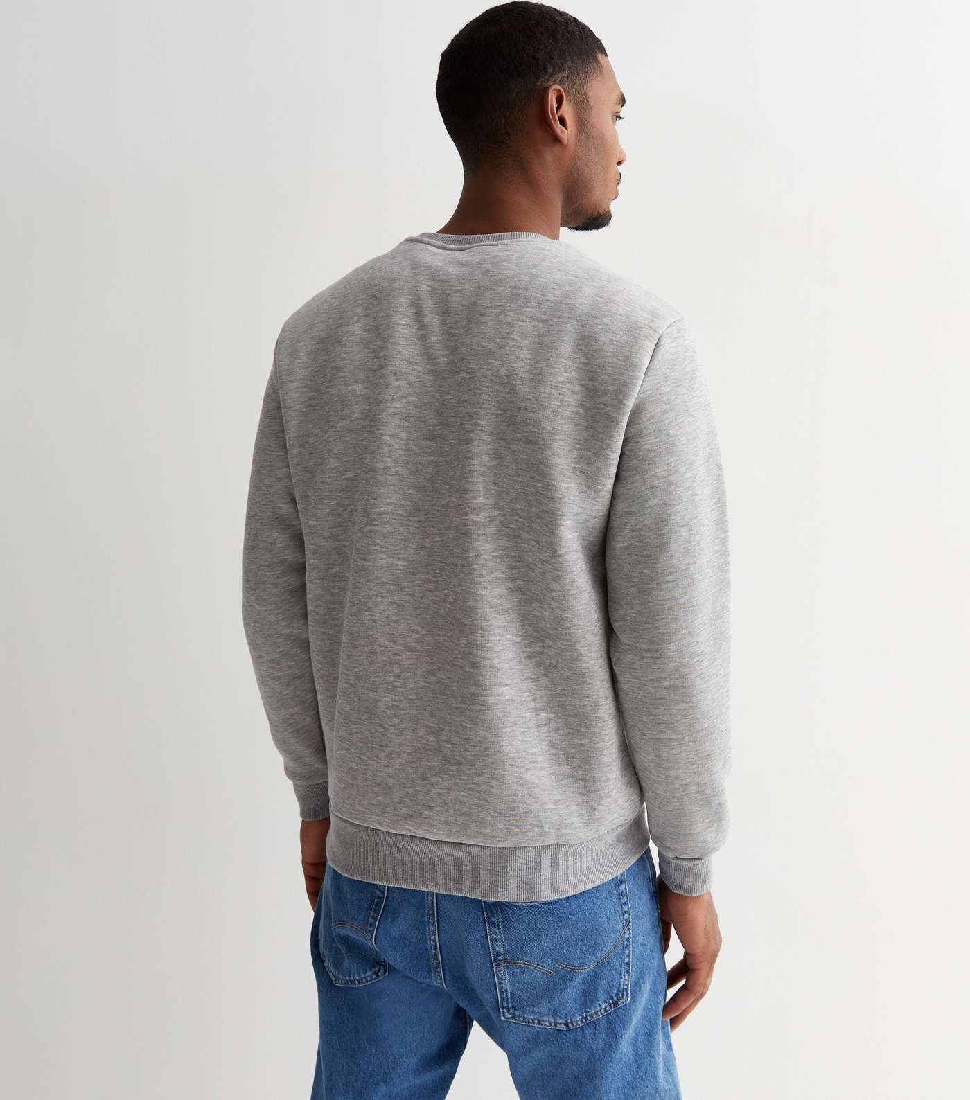 Only & Sons Pale Grey Jersey Crew Neck Sweatshirt Image 4