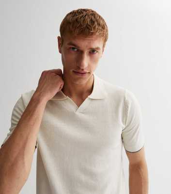 Only & Sons Cream Short Sleeve Polo Top
