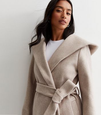 Petite wool coat store with hood