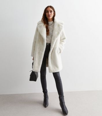 Faux fur shop coat uk