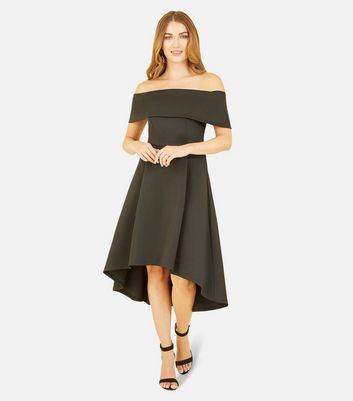 Black scuba hot sale midi dress