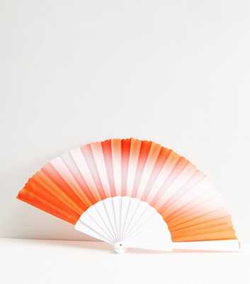 Orange Ombré Folding Fan