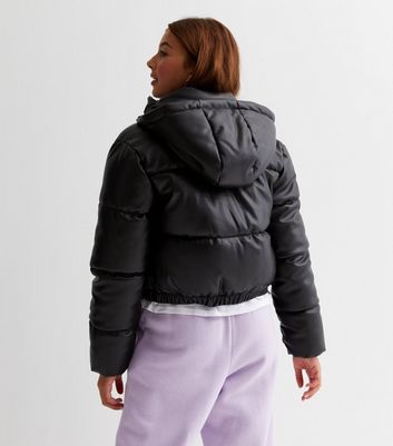 Girls black store puffer coat