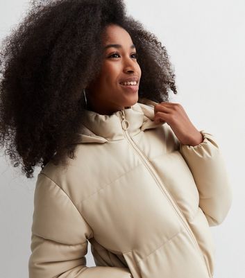 Ladies cream padded jacket sale