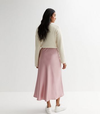 Pink high 2025 waisted midi skirt