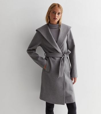 Grey store hooded coat