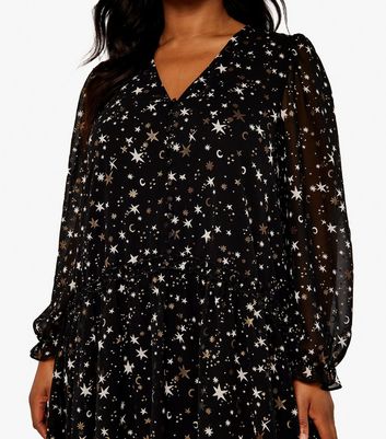 metallic star dress