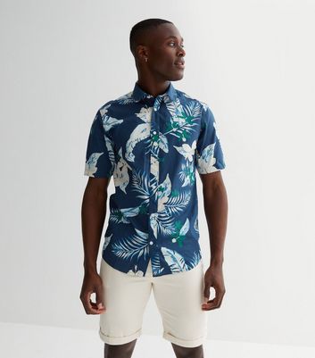 Tropical short sleeve button on sale up