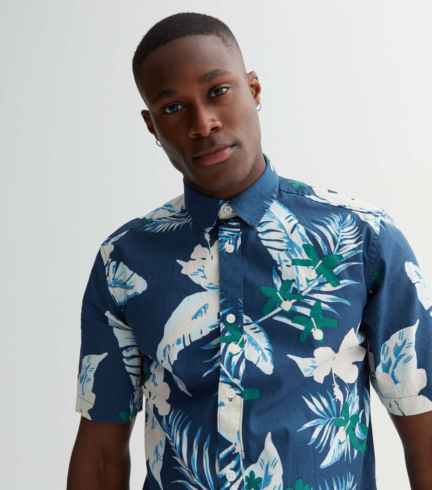 Only & Sons Blue Tropical Short Sleeve Shirt Image 2