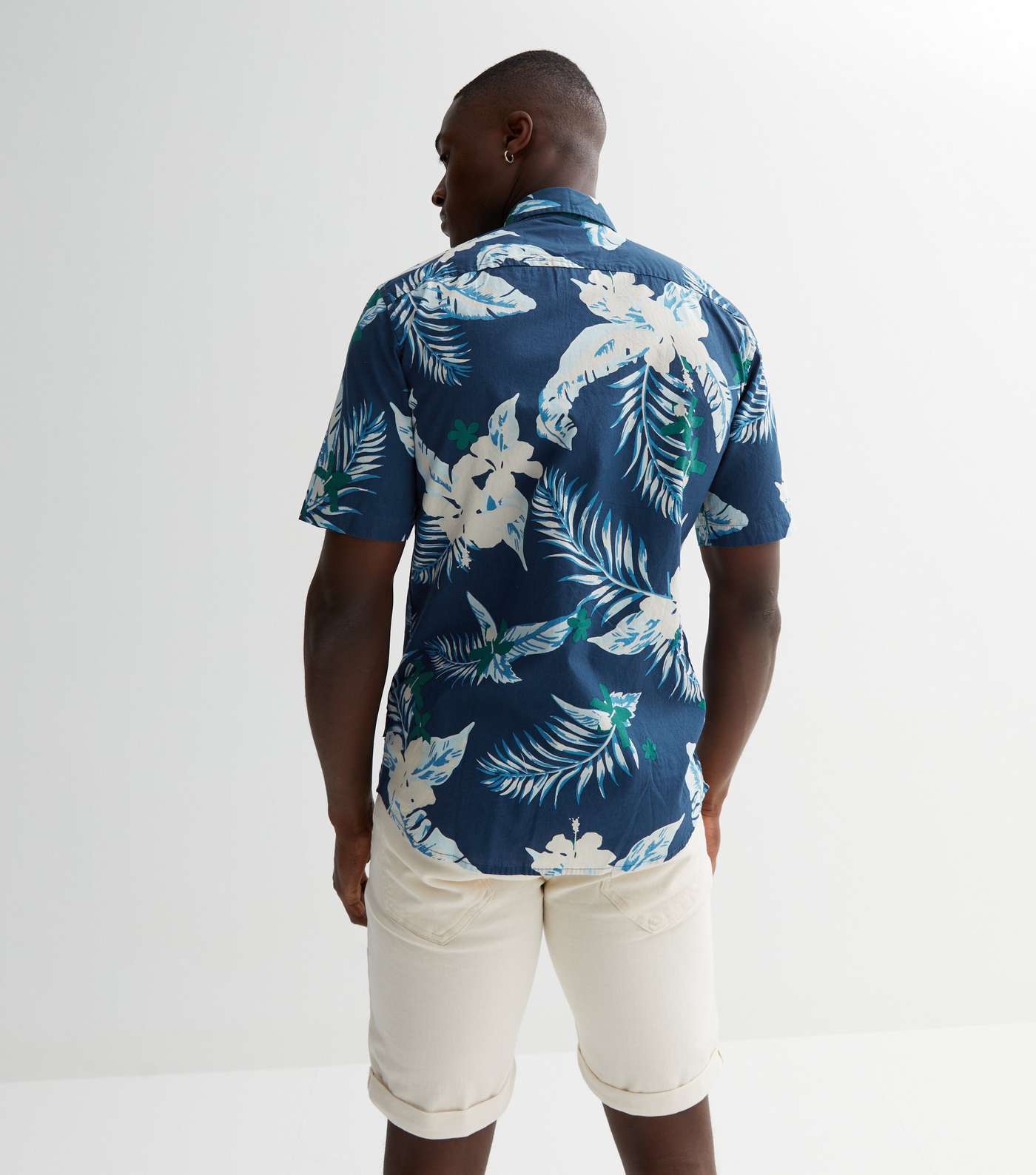 Only & Sons Blue Tropical Short Sleeve Shirt Image 4
