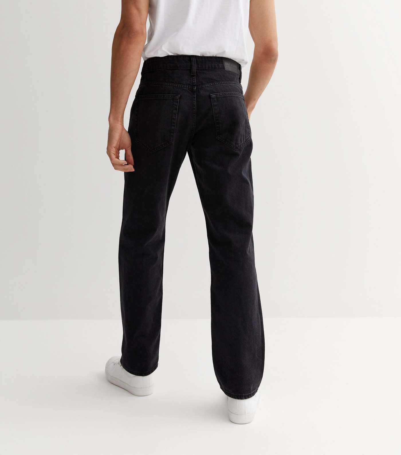 Only & Sons Black Baggy Fit Wide Leg Jeans Image 4