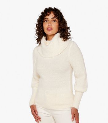 cream jumper with pearls