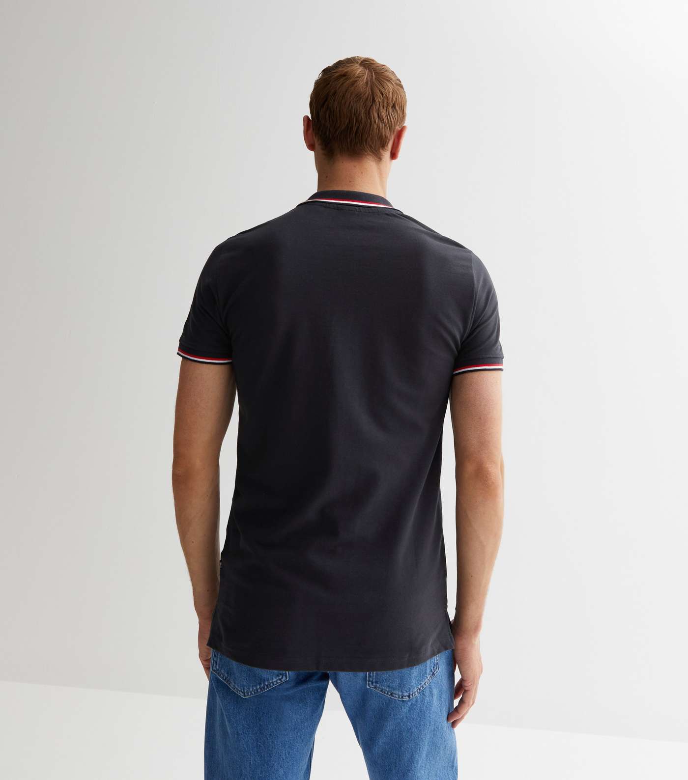 Only & Sons Black Slim Short Sleeve Polo Shirt Image 4