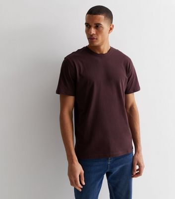 Men's Only & Sons Dark Brown Crew Neck Short Sleeve T-Shirt New Look
