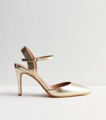 Gold heels fashion new look