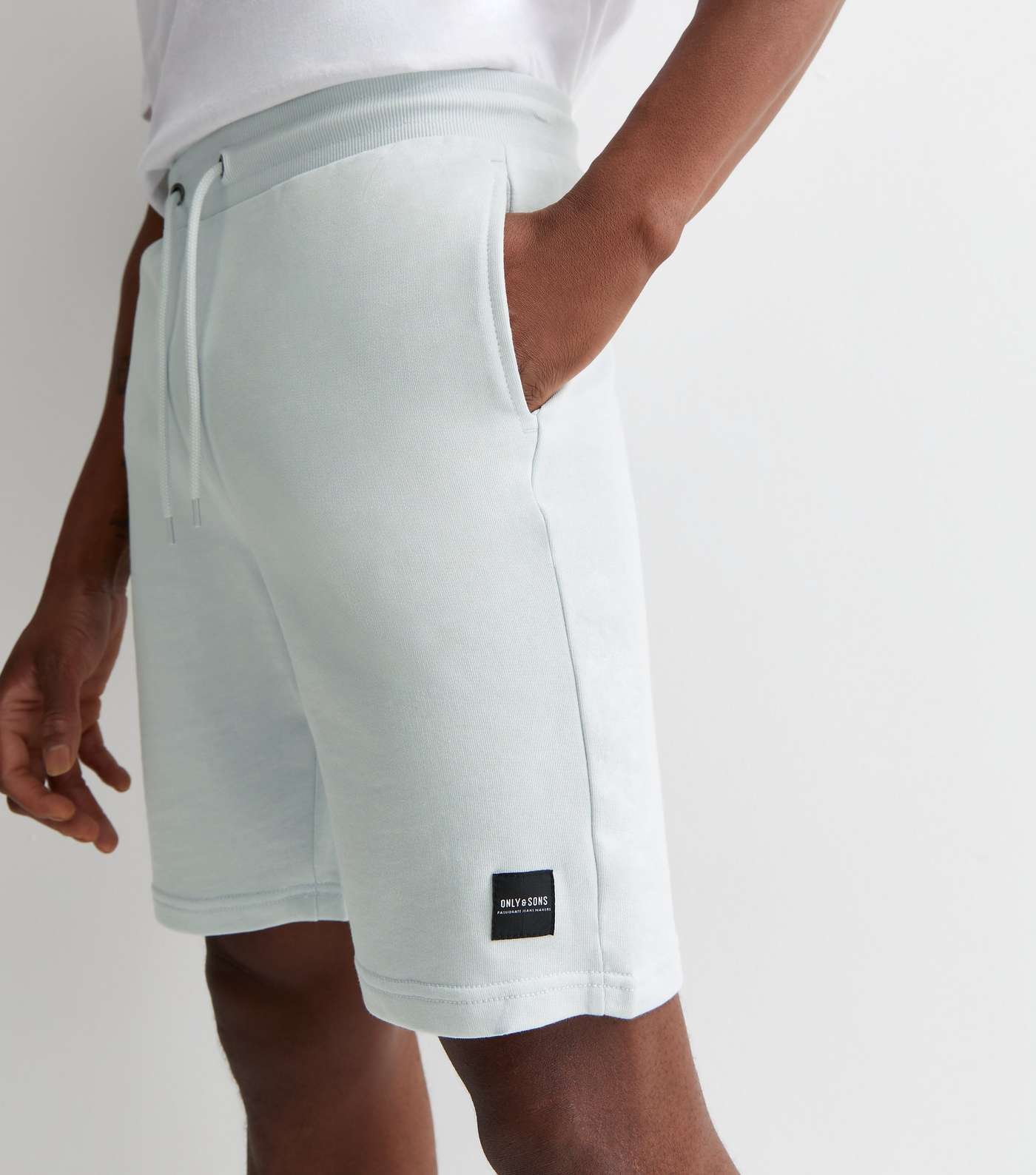 Only & Sons Blue Jersey Shorts Image 3