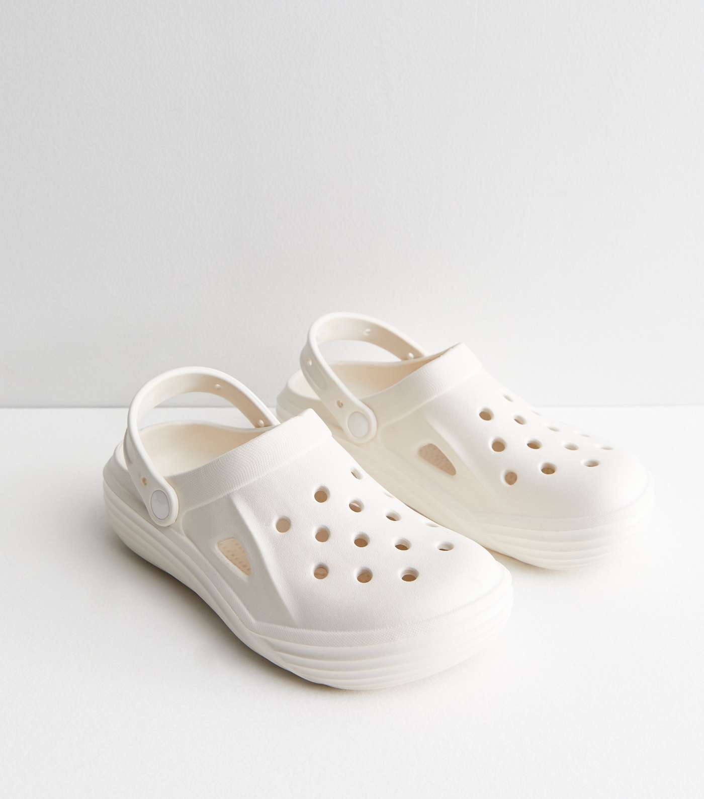 White Clog Sandals Image 3