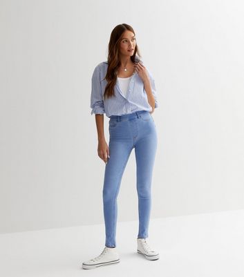 Womens New Look Jeans  Tall Blue Mid Rise Lift & Shape Jeggings