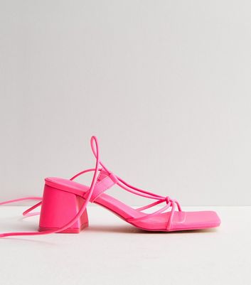 Bright pink hot sale mid heels