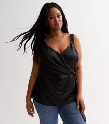 Satin black hot sale cami top