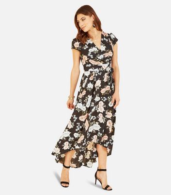 Mela black floral dress best sale