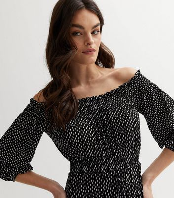 Topshop spot 2024 bardot dress