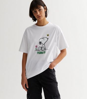 white snoopy shirt
