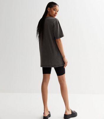 T shirt dress with biker outlet shorts