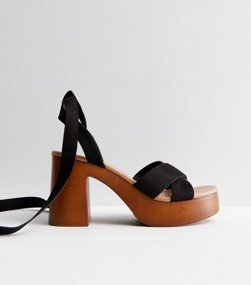 Tie hot sale platform sandals