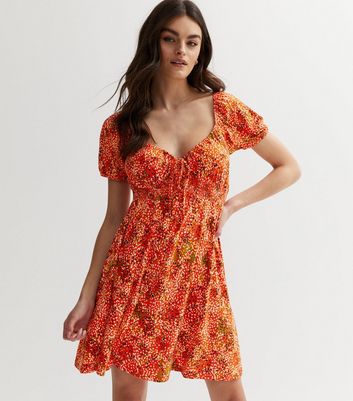 Floral best sale sweetheart dress