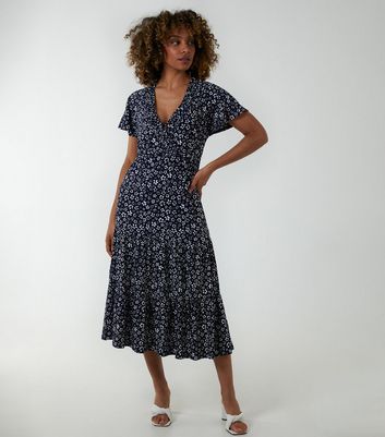 New look shop blue floral dress