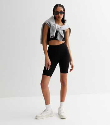 Black Bandeau and Cycling Shorts Set