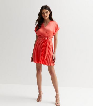 New look coral dress hotsell