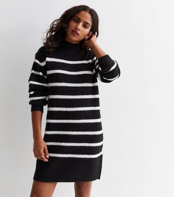 Black and white hot sale striped jumper dress