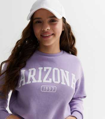 Girls Lilac Arizona Acid Wash Jersey Toggle Sweatshirt