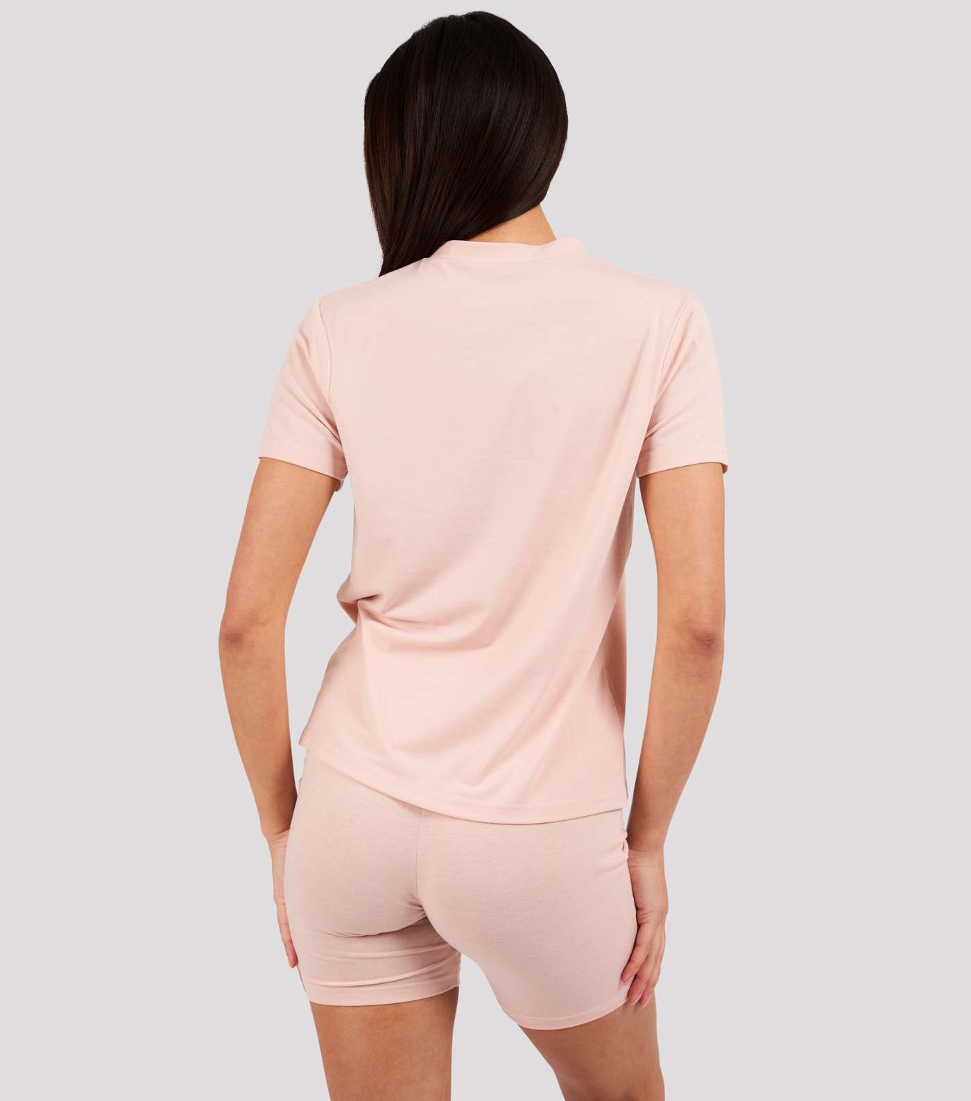 South Beach Pink Jersey T-Shirt and Cycling Shorts Set Image 3