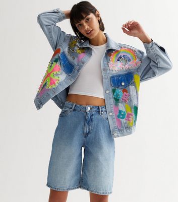 Denim jacket sales with paint