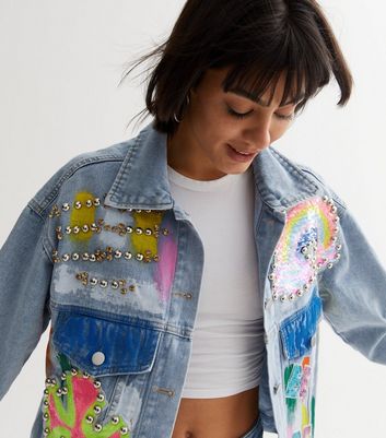 Colourful store denim jacket